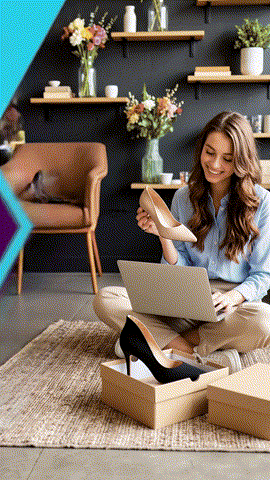 Animated SkrillPay money transfer illustration